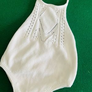 Baileys Blossom knitted halter body suit